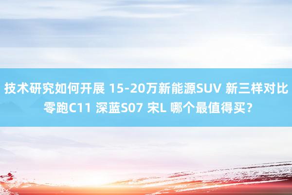 技术研究如何开展 15-20万新能源SUV 新三样对比 零跑C11 深蓝S07 宋L 哪个最值得买？