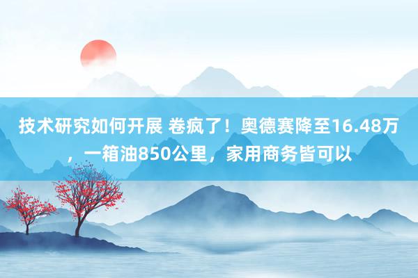 技术研究如何开展 卷疯了！奥德赛降至16.48万，一箱油850公里，家用商务皆可以