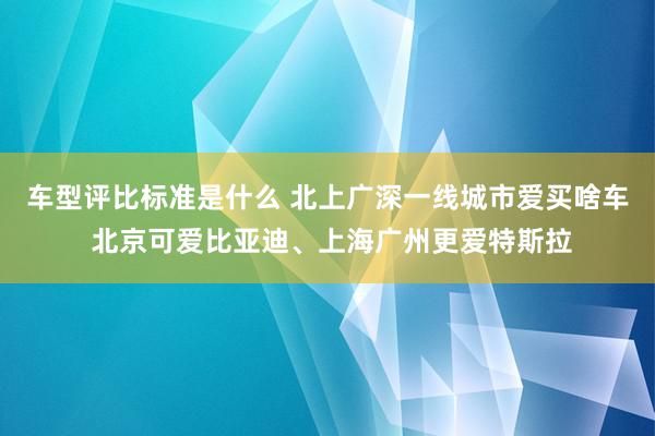 车型评比标准是什么 北上广深一线城市爱买啥车 北京可爱比亚迪、上海广州更爱特斯拉