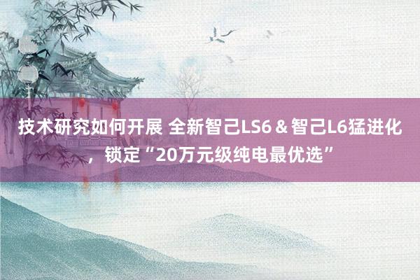 技术研究如何开展 全新智己LS6＆智己L6猛进化，锁定“20万元级纯电最优选”