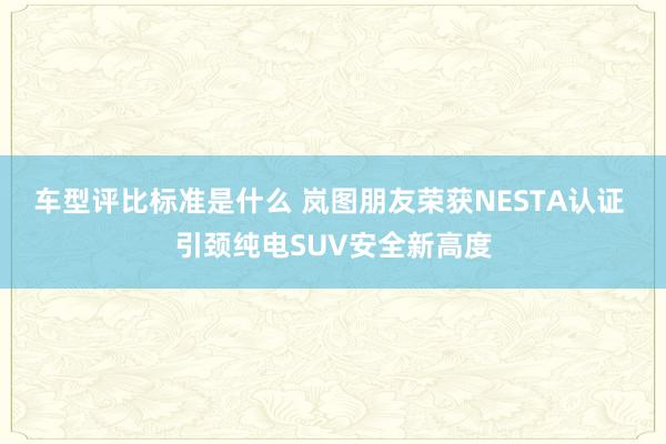 车型评比标准是什么 岚图朋友荣获NESTA认证 引颈纯电SUV安全新高度