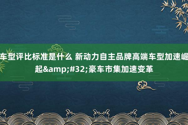 车型评比标准是什么 新动力自主品牌高端车型加速崛起&#32;豪车市集加速变革