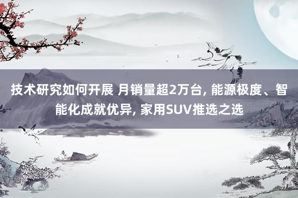 技术研究如何开展 月销量超2万台, 能源极度、智能化成就优异, 家用SUV推选之选