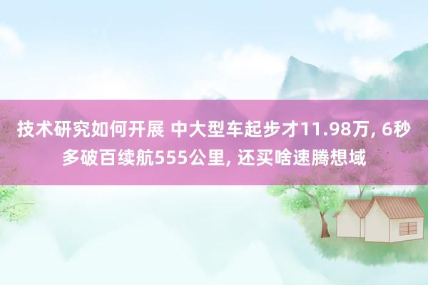 技术研究如何开展 中大型车起步才11.98万, 6秒多破百续航555公里, 还买啥速腾想域