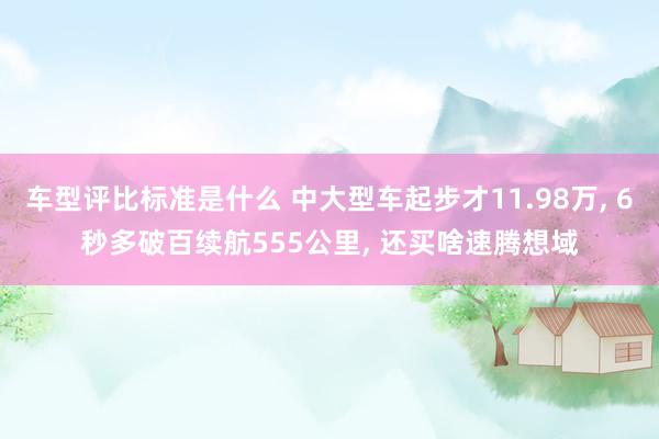 车型评比标准是什么 中大型车起步才11.98万, 6秒多破百续航555公里, 还买啥速腾想域