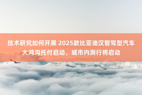 技术研究如何开展 2025款比亚迪汉智驾型汽车大鸿沟托付启动，城市内测行将启动