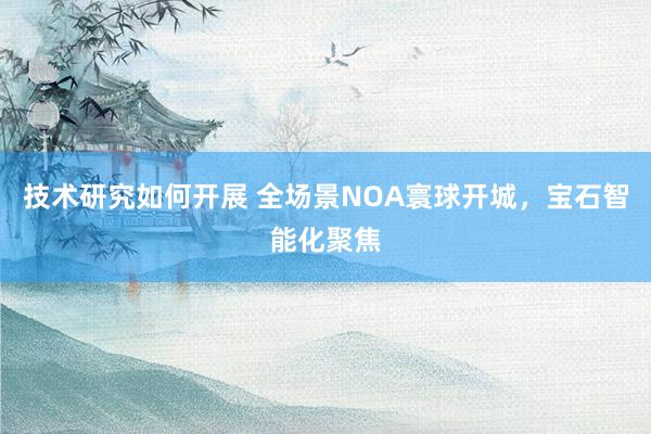 技术研究如何开展 全场景NOA寰球开城，宝石智能化聚焦