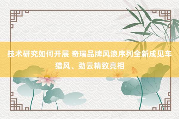 技术研究如何开展 奇瑞品牌风浪序列全新成见车猎风、劲云精致亮相